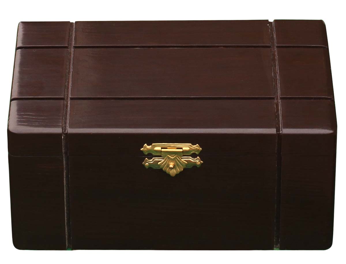Bulk Wholesale 9x6x4” Solid Wooden Chess Box for Storage – Handmade Dark Coffee Brown Chessmen Box – Natural Wood