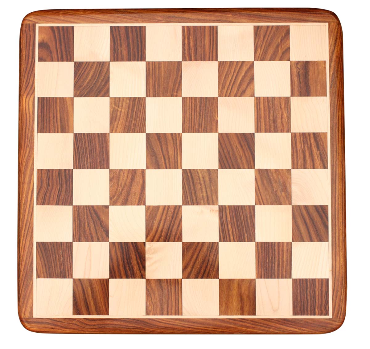 Wholesale Solid 18x18” Wooden Chess Board - Bulk Buy Handmade Wood Beige & Brown Chess Board from India