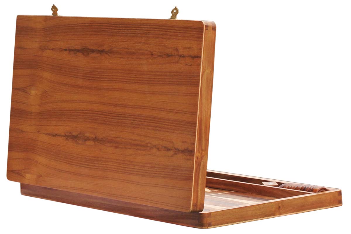 Bulk Wholesale 18x21x1.7” Folding Wooden Backgammon Box & Set - Natural Wood – Handmade Travel Games