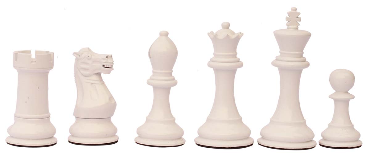 Bulk Wholesale Handmade Wooden Tournament Chessmen – 32 Red & White Chess Pieces – Solid Natural Wood – Toys & Games