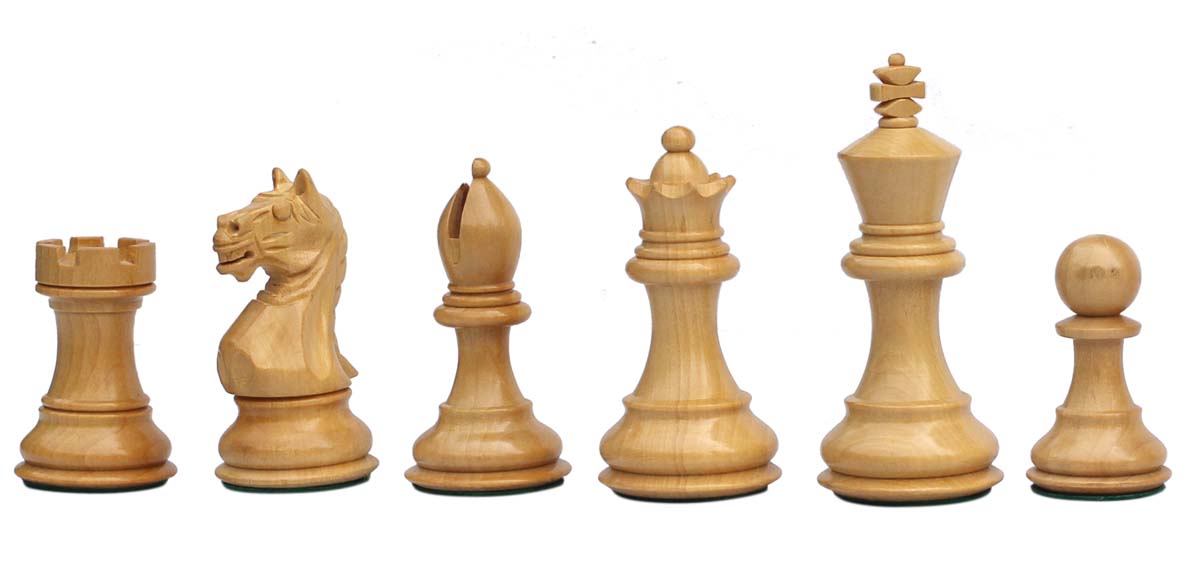 Bulk Wholesale 3” Handmade Wooden Staunton Design Chessmen / Chess Pieces with Fierce Knights in Beige & Black Color – Decorative Chess Figurines Inside an Elegant Chess Box – Chess Accessories 