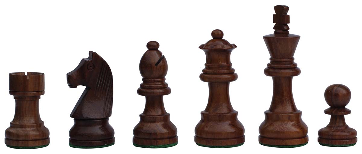 Bulk Wholesale 3” Hand-Carved Wooden Tournament Chess Pieces / Figurines in Light Brown & Dark Brown Color – Staunton Design Chessmen Packed Inside an Elegant Chess Box – Unique Gifts from India 