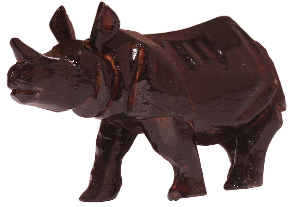 Handmade Rhinoceros Sculpture / Statue – Wooden Animal Figurines – Interior Decorating Items – Home / Office Décor - Buy in Bulk Wholesale