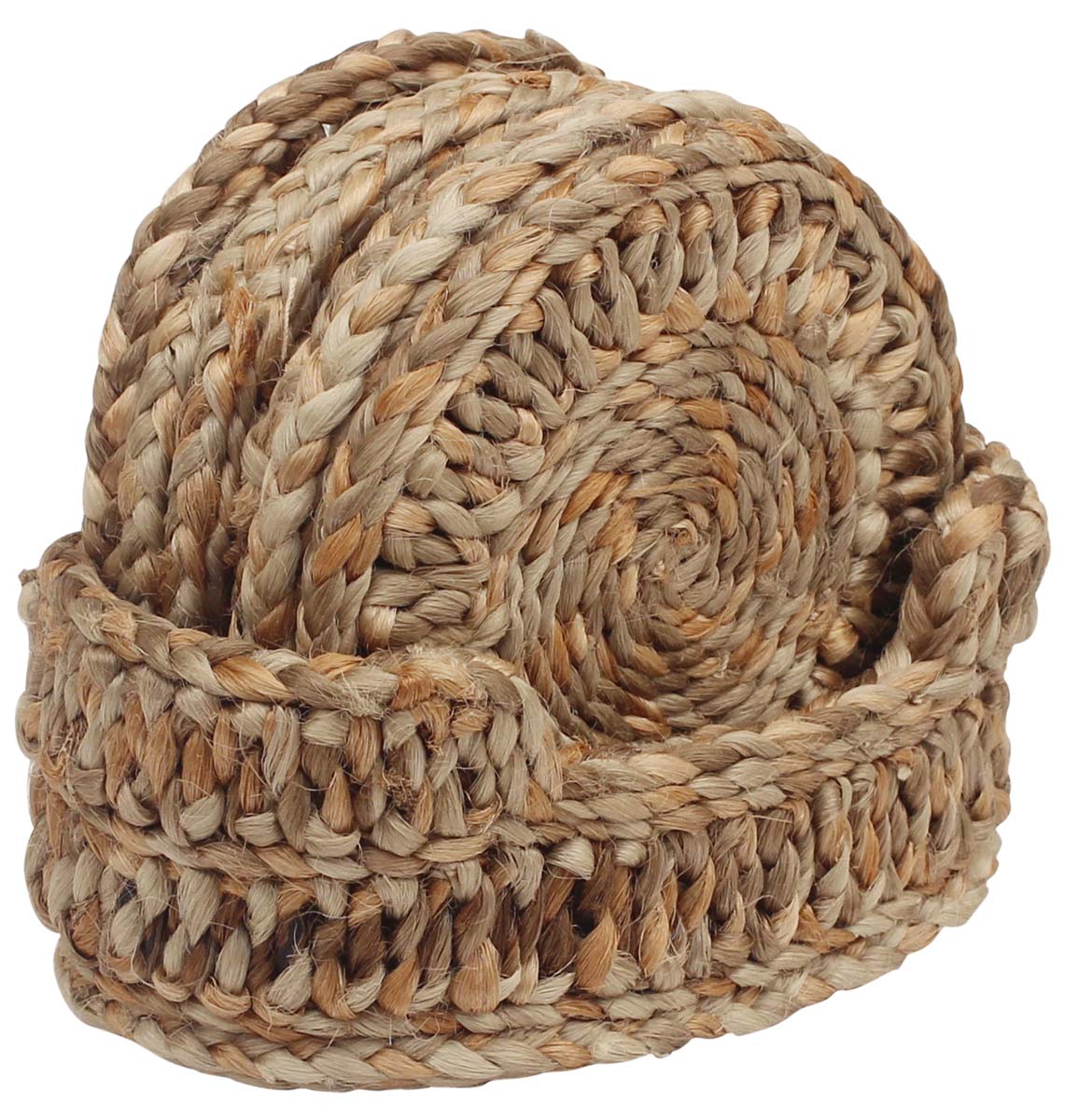 Bulk Wholesale Jute Coasters in Set of 6 - Hand-Woven 5.2” Drink Coasters with a Jute Holder - Rustic-Look Home/Dining Essentials from India