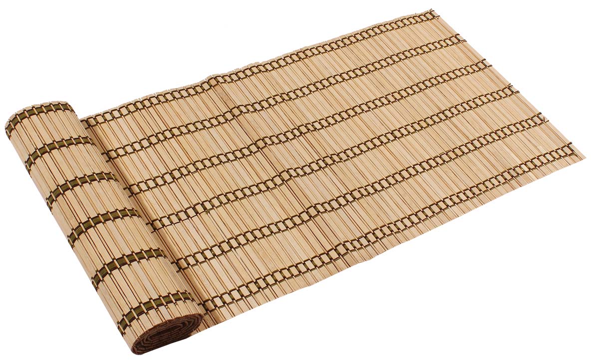 Table Runner – Beige & Green – Handmade in Bamboo & Thread – Eco-Friendly Dining Table Accessories – Home & Kitchen - Buy in Bulk Wholesale