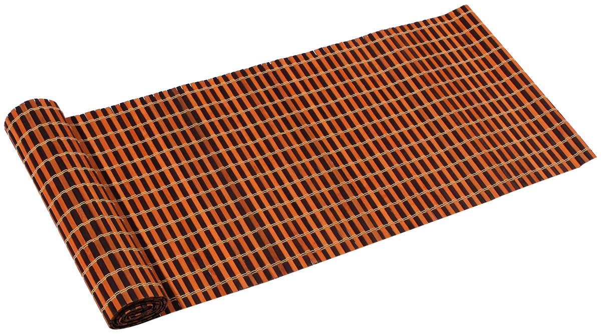 Table Runner – Brown & Orange – Handmade in Bamboo & Thread – Eco-Friendly Dining Table Accessories – Home & Kitchen - Buy in Bulk Wholesale