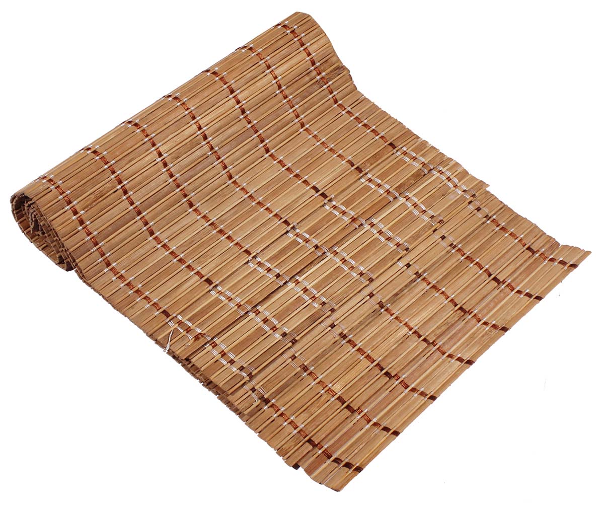 Set of 6 Placemats – Handmade in Bamboo & Thread – Beige, White & Brown – Eco-Friendly – Unique Tablemats – Dining Table / Kitchen Accessories – Home Décor  - Buy in Bulk Wholesale