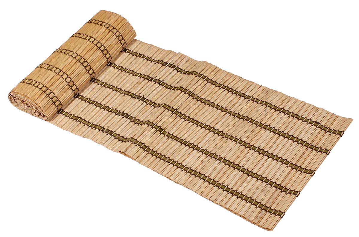 Handmade Table Runner in Bamboo & Thread – Beige & Green – Eco-Friendly – Accessories for Dining Table Setting / Décor – Home & Kitchen  - Buy in Bulk Wholesale