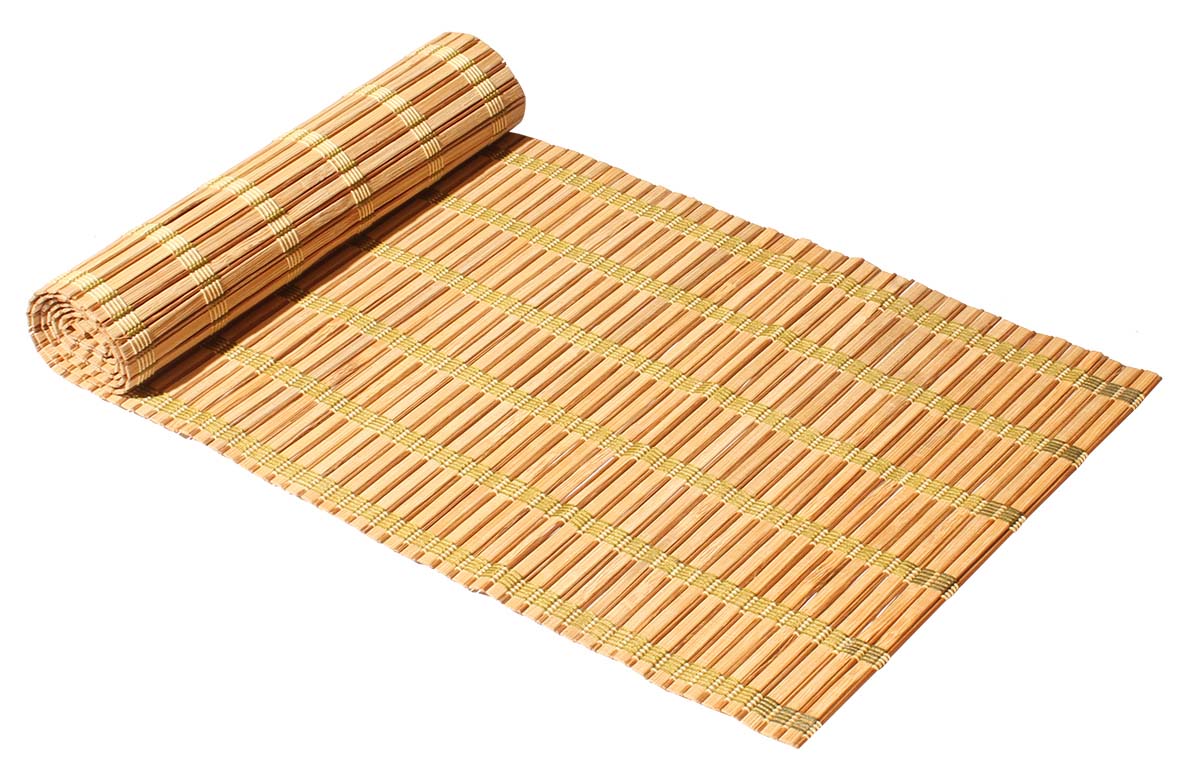 Handmade Table Runner – Beige & Green – Weaving of Bamboo Stalks & Threads – Dining Table Accessories – Home Décor – Eco-Friendly Gifts from India - Buy in Bulk Wholesale