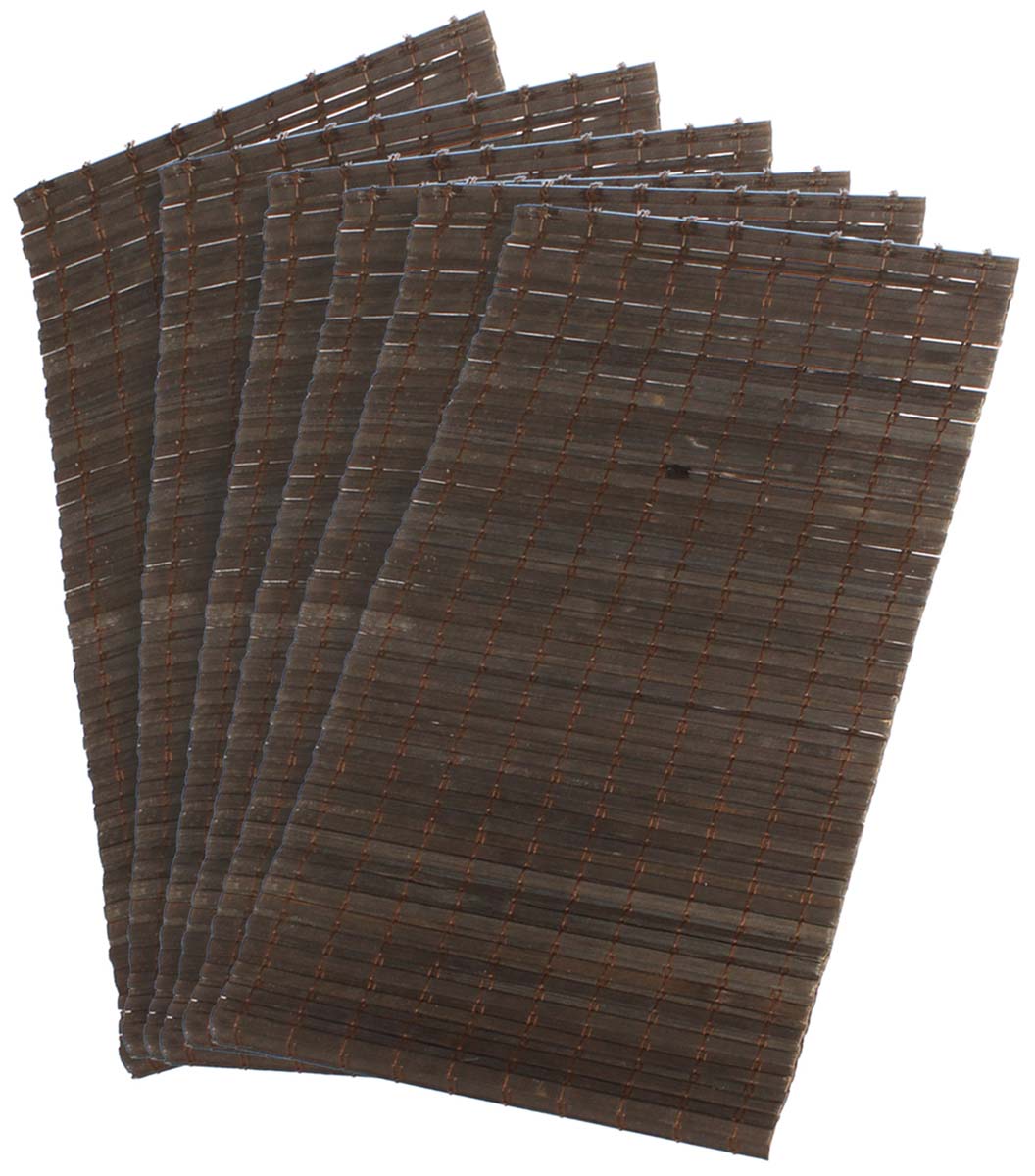 Set of 6 Black Tablemats – Handmade in Bamboo & Thread – Eco-Friendly Placemats – Dining Table Accessories / Essentials – Home & Kitchen - Buy in Bulk Wholesale