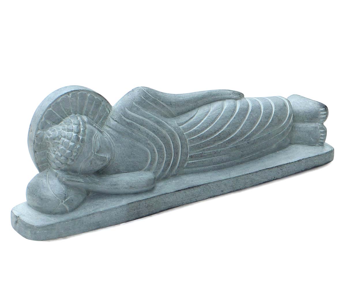 Wholesale Lord Buddha Figurine in Nirvana Mudra - Buy in Bulk 6.4” Hand Carved Soapstone Buddha Figurine/Statue - Unique Good Luck Charms Stone Sculpture - Home & Office Decor