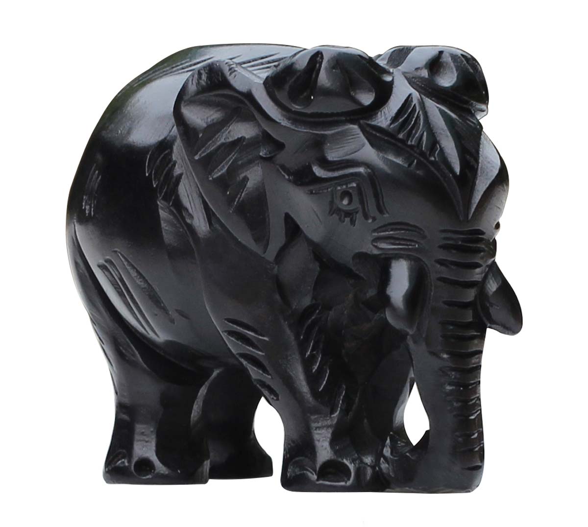 Wholesale 2.3” Soapstone Black Elephant Figurine/Sculpture - Bulk Buy Handmade Animal Statue & Sculptures from India - Home & Office Decor Sculptures/Figurines/Gifts
