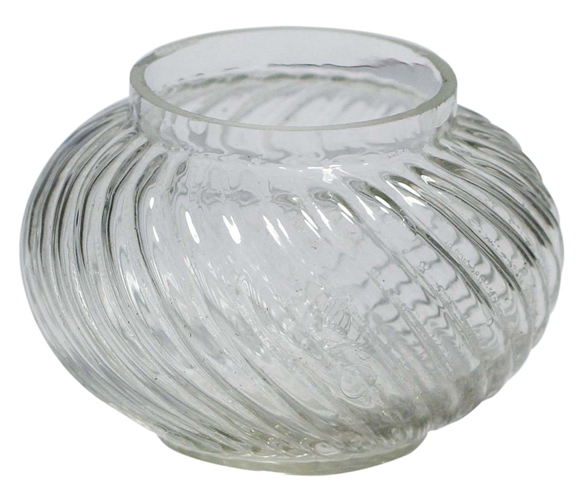 Bulk Wholesale Handmade Transparent Glass Tea-Light Holder / Candle Holder with Ribbed Pattern – Antique-Look Décor from India