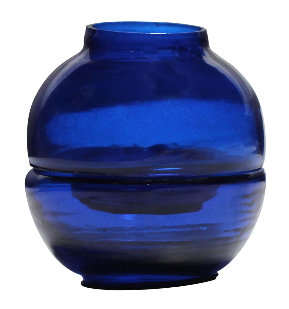Bulk Wholesale Handmade 3.6” Stabbed Pot-Shape Tea-Light Holder in Royal-Blue Color – Detachable Candle Holder in Glass – Elegant Home Décor from India
