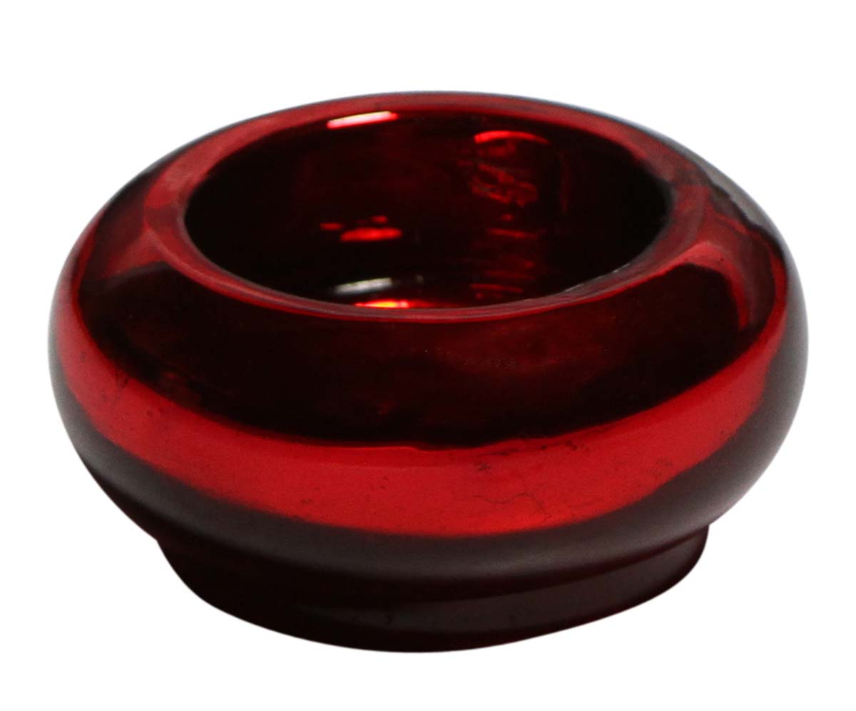 Bulk Wholesale Handmade Glass Round Tea-Light Holder / Candle Holder in Deep Red Color – Antique-Look Home Décor from India