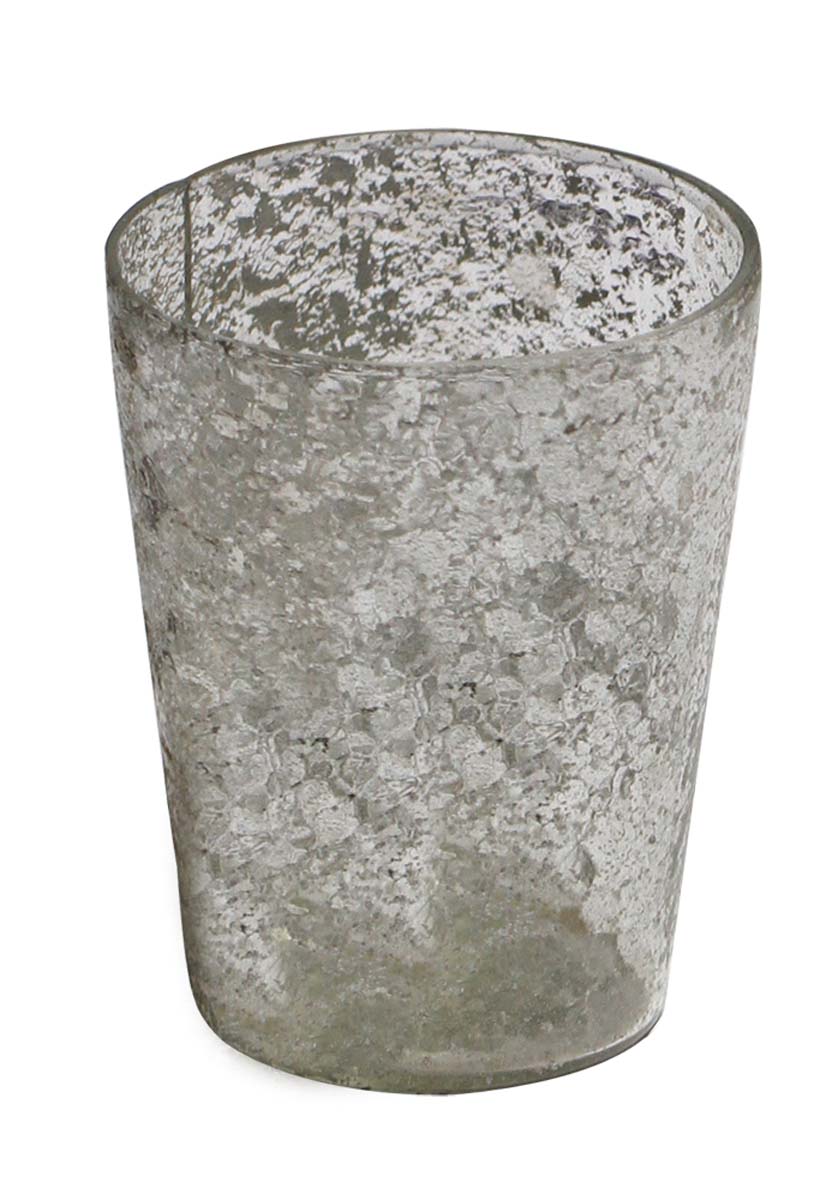 Bulk Wholesale Handmade Tea-Light / Candle Holder with Grainy Texture in Frosted Glass – Antique-Look Home Décor from India
