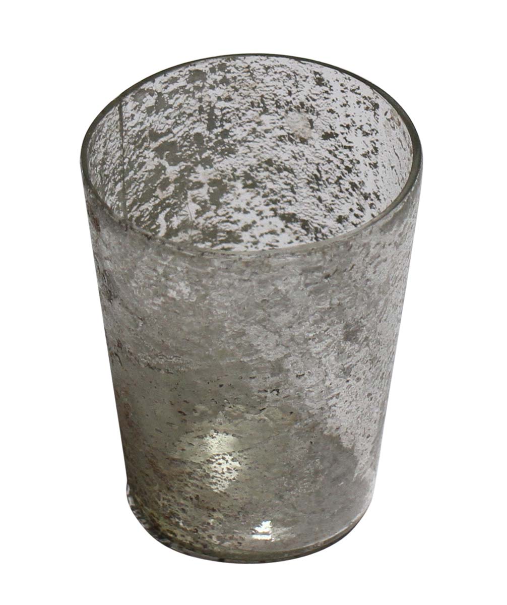 Bulk Wholesale Handmade Tea-Light / Candle Holder with Grainy Texture in Frosted Glass – Antique-Look Home Décor from India