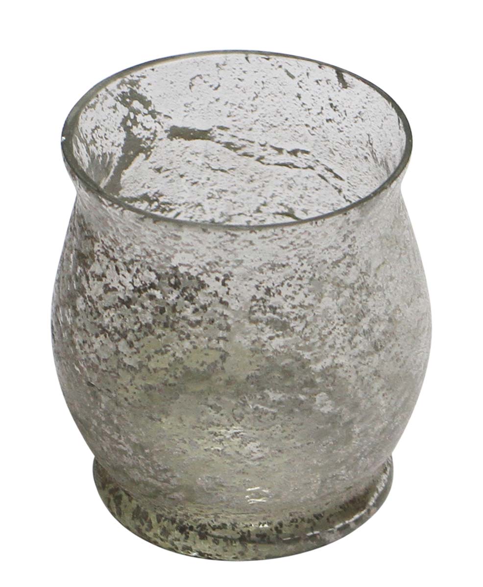 Bulk Wholesale Handmade Tea-Light / Candle Holder with Grainy Texture in Frosted Glass – Antique-Look Home Décor from India
