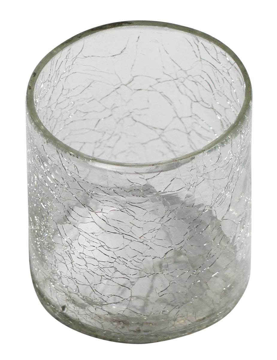 Bulk Wholesale Handmade Transparent Tea-Light Holder / Candle Holder with Crackled Effect in Glass – Home Décor from India