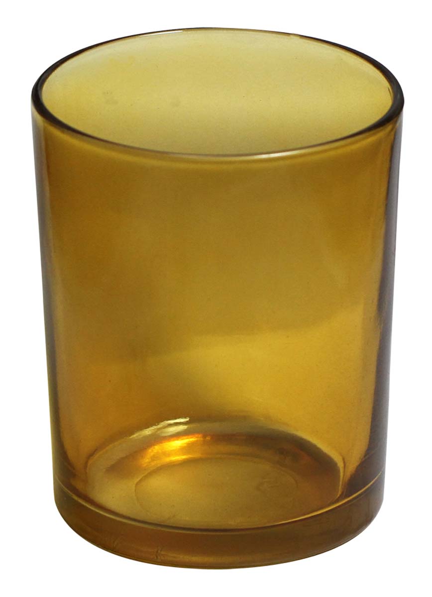 Bulk Wholesale Handmade Glass Tea-Light Holder / Candle Stand in Yellow Color - Antique-Look Décor from India