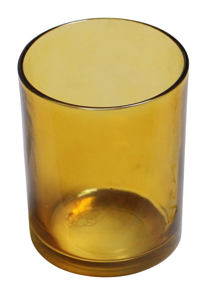 Bulk Wholesale Handmade Glass Tea-Light Holder / Candle Stand in Yellow Color - Antique-Look Décor from India