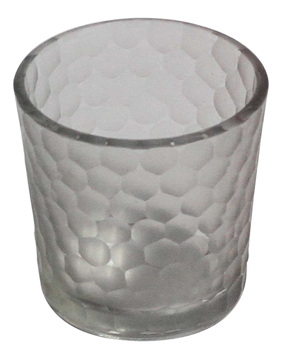 Bulk Wholesale Handmade Translucent Tea-Light Holder / Candle Holder with Octagonal Patterns in Frosted Glass – Unique Home Décor from India