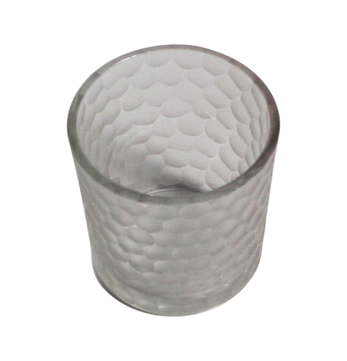 Bulk Wholesale Handmade Translucent Tea-Light Holder / Candle Holder with Octagonal Patterns in Frosted Glass – Unique Home Décor from India