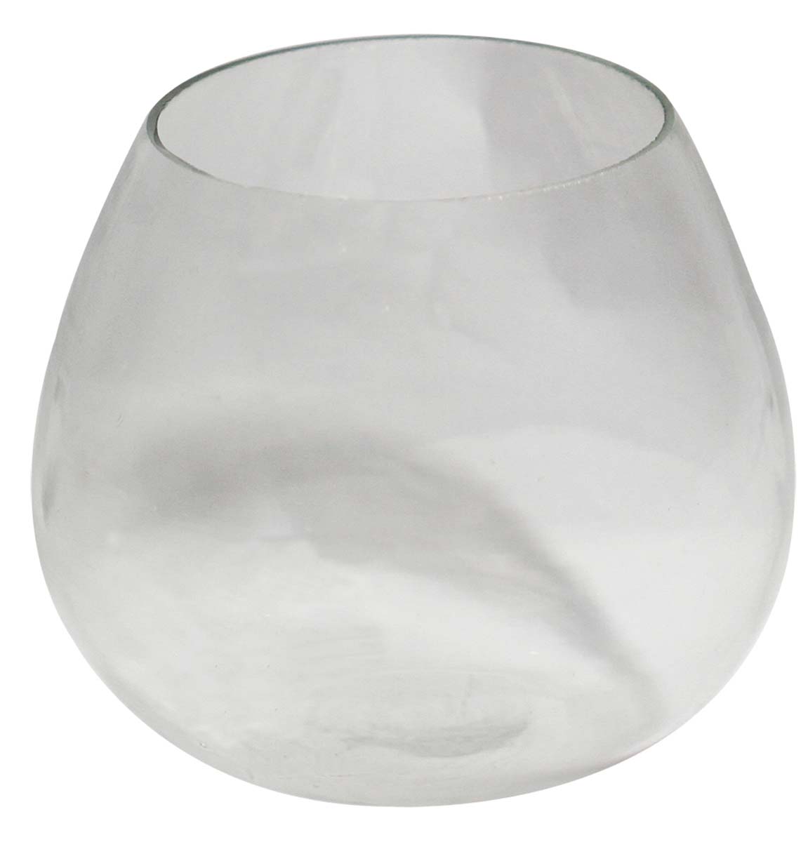 Bulk Wholesale Handmade Transparent Glass Tea-Light Holder / Candle Holder in Oval Shape – Antique-Look Décor from India