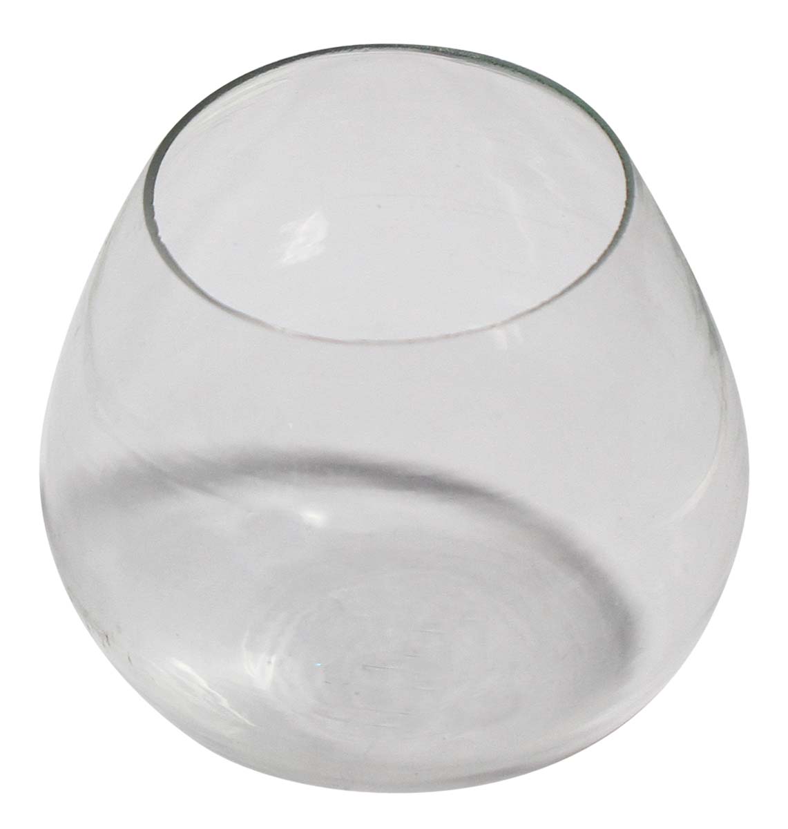 Bulk Wholesale Handmade Transparent Glass Tea-Light Holder / Candle Holder in Oval Shape – Antique-Look Décor from India