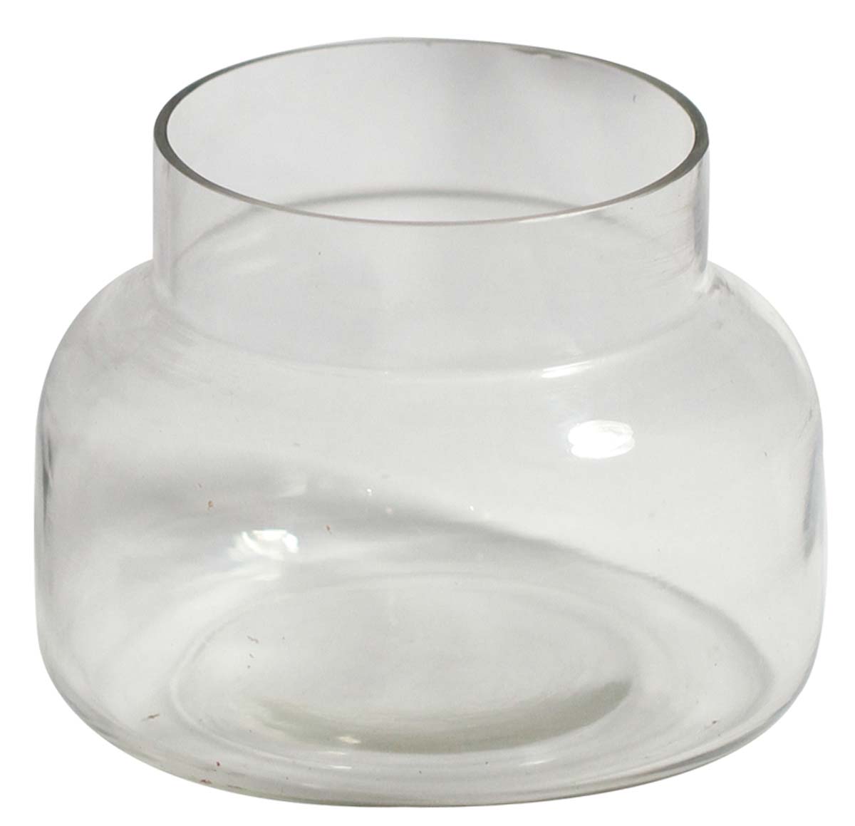 Wholesale Handmade Jar-Shaped Transparent Glass Tea-Light Holder / Candle Holder – Antique-Look Décor from India