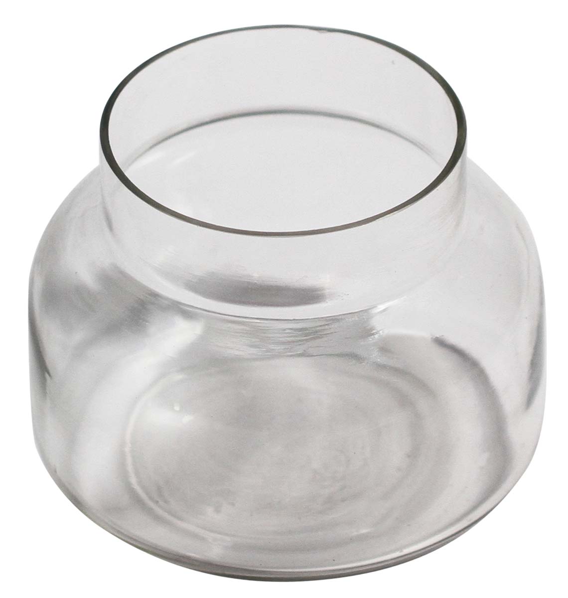 Wholesale Handmade Jar-Shaped Transparent Glass Tea-Light Holder / Candle Holder – Antique-Look Décor from India
