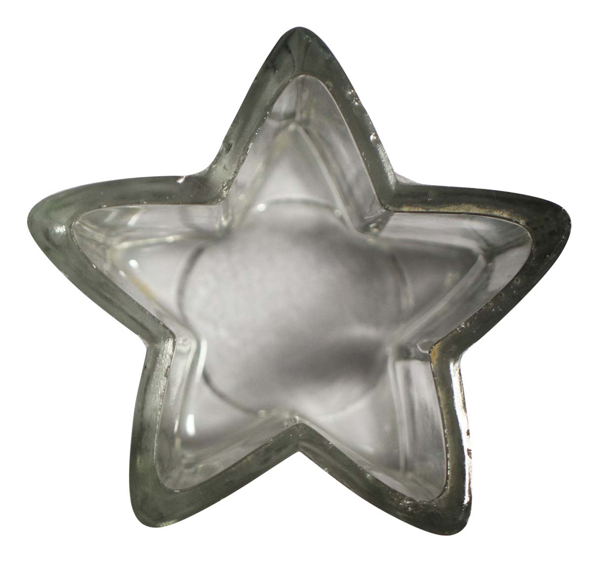 Bulk Wholesale Handmade Transparent Glass Tea-Light Holder / Candle Holder in Star Shape – Antique-Look Décor from India