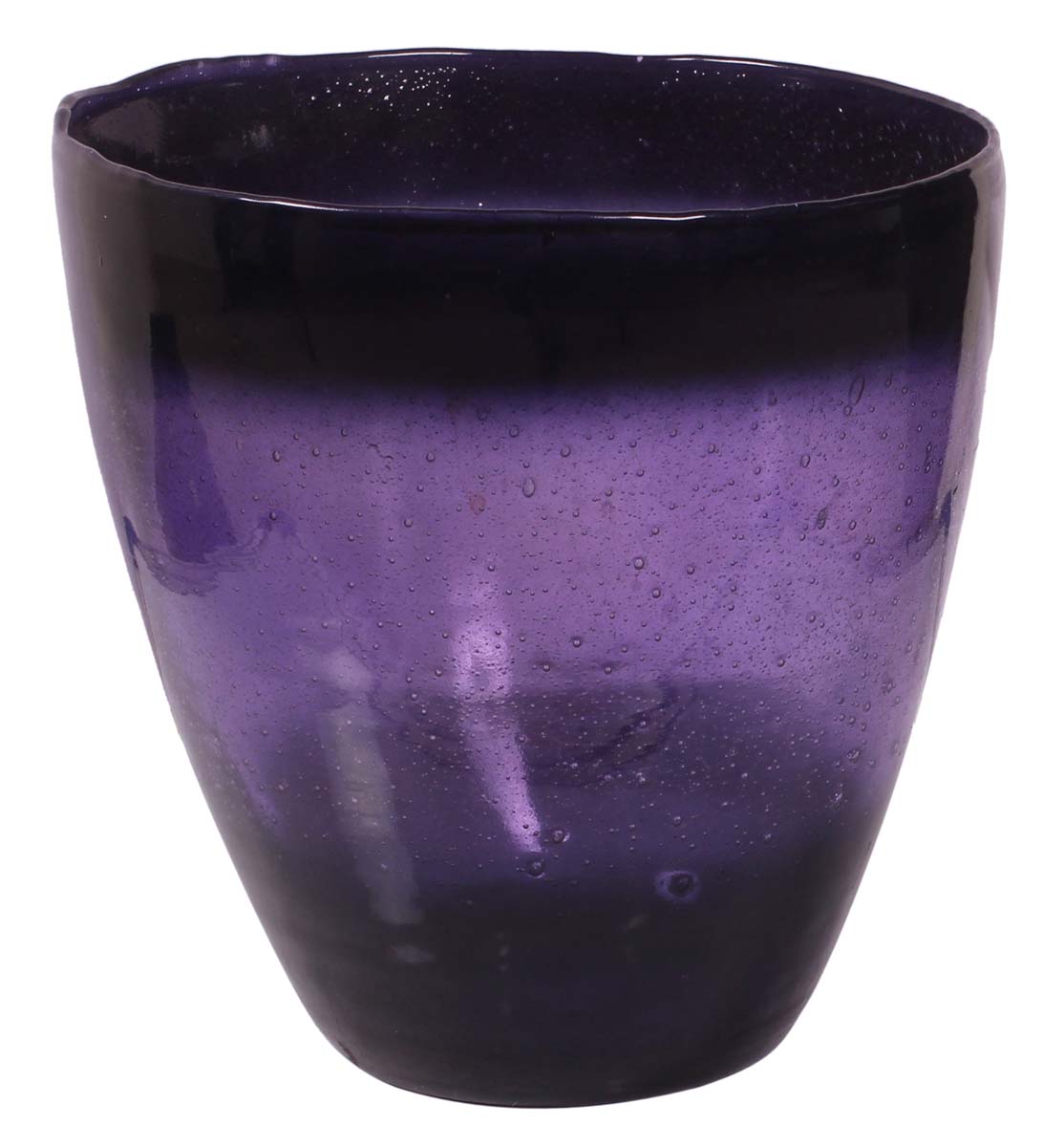 8” Decorative Glass / Showpiece in Glass - Purple with Black - Home Decor / Gifts - Buy in Bulk Wholesale