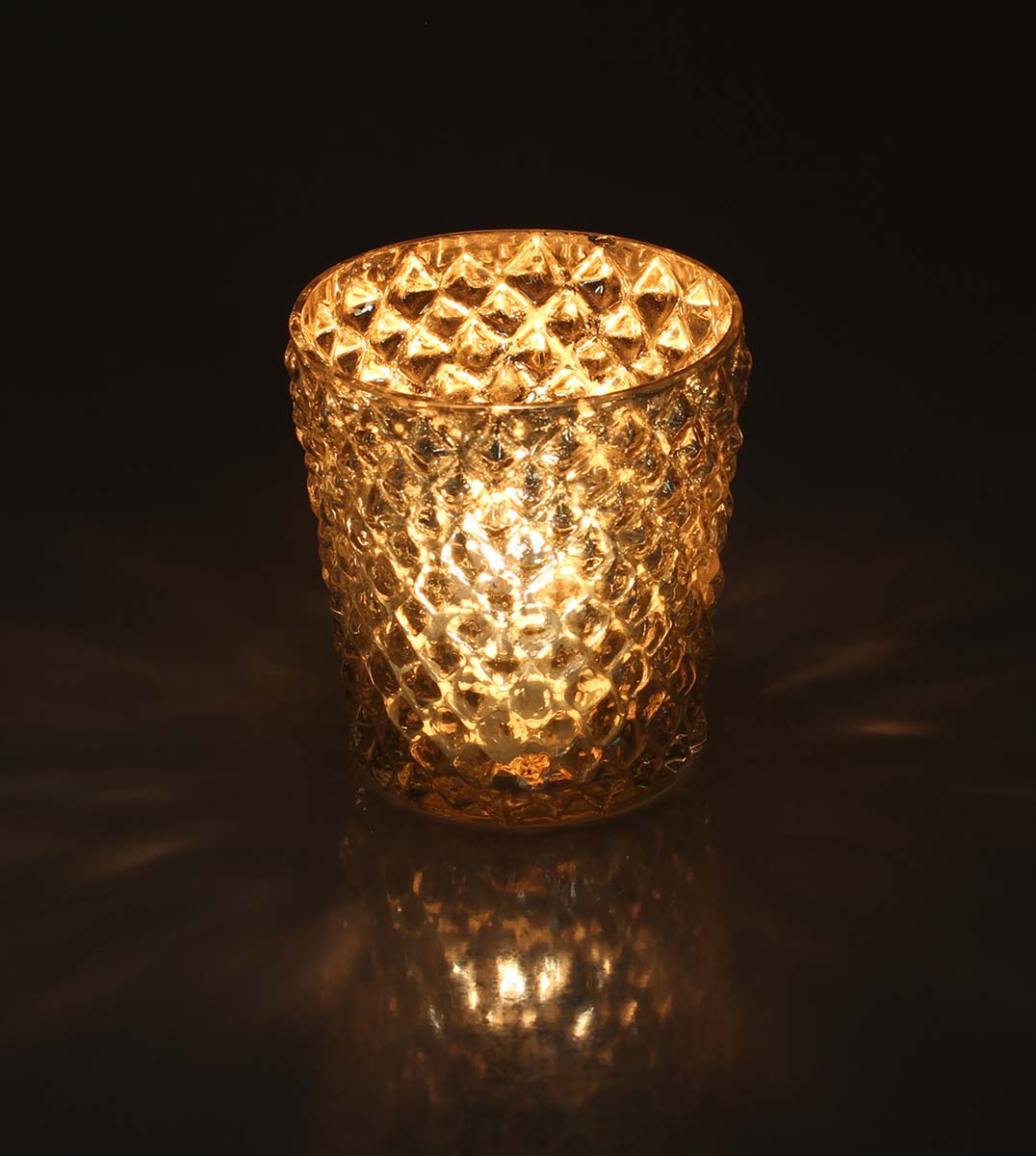  Silvered Stands - Handmade 2.7" Tealight Candle Holder In Cut-Glass - Home Decor Or Table Top Essentials  - Buy in Bulk Wholesale