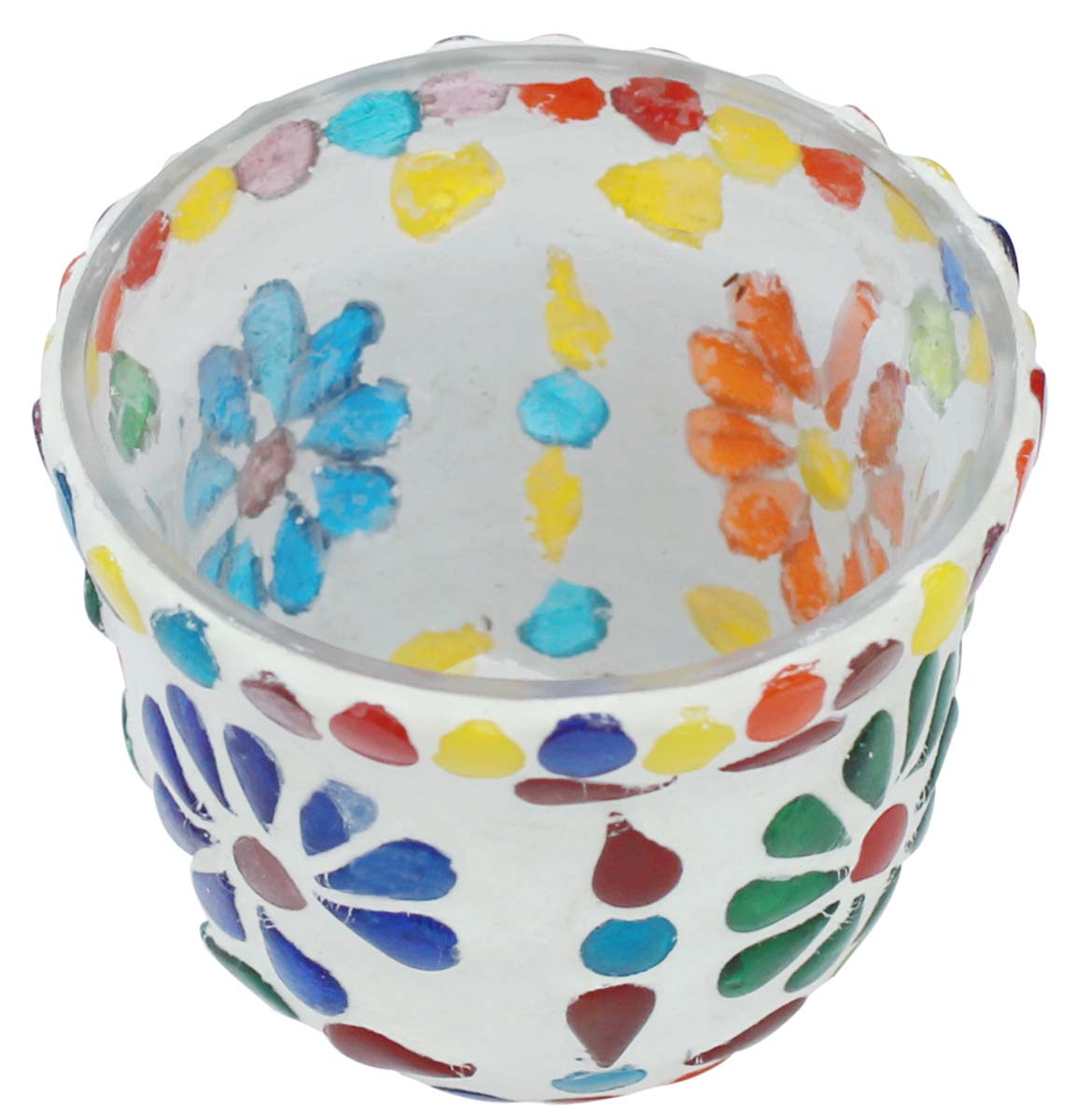 Buy in Bulk Wholesale - Glass Mosaic Tea-Light Holders - 3 Inch Buy in Bulk Wholesale - Tealight Holders Set of 2 Crackled-Effect Marine Blue – Candle / Tea Light / Votive Holders for Home Décor