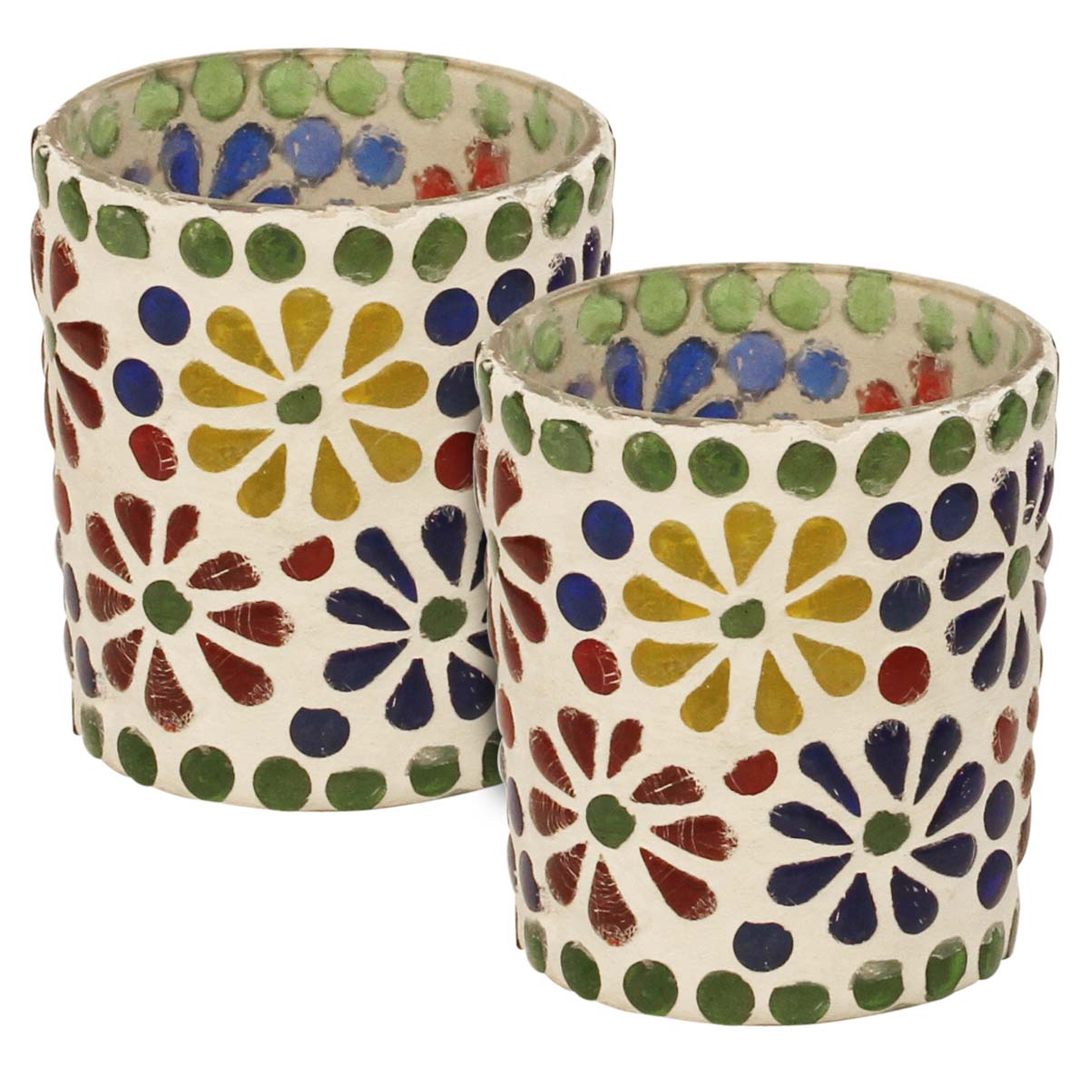 Buy in Bulk Wholesale - Glass Mosaic Tea light Holders - 2.7 Inch  Candle / Tea Light / Votive Holders for Home Décor