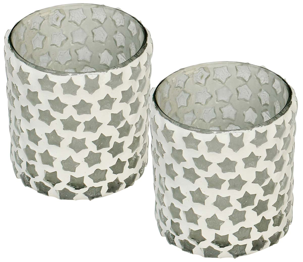 Starry Nights - Glass Tea light / Candle Holders 3.1" - Handmade Votive Candle Holders - Table Top Essentials / Home Decor & Housewarming Gifts - Buy in Bulk Wholesale