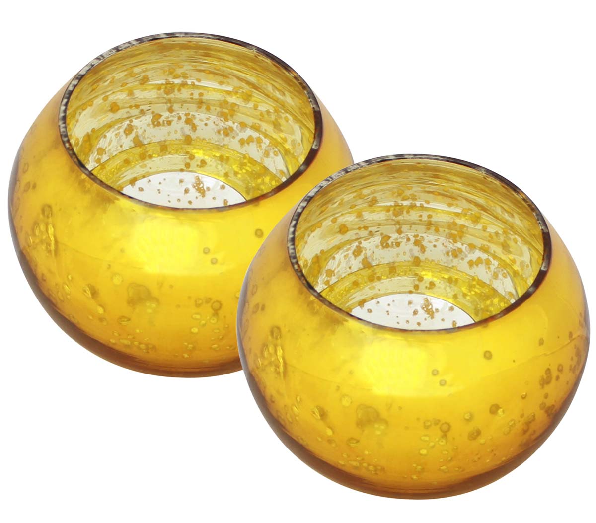  Golden Baubles - Mercury Glass Tea light / Candle Holder - Handmade Votive Candle Holder - Table Top Essentials / Home Decor & Housewarming Gifts  - Buy in Bulk Wholesale