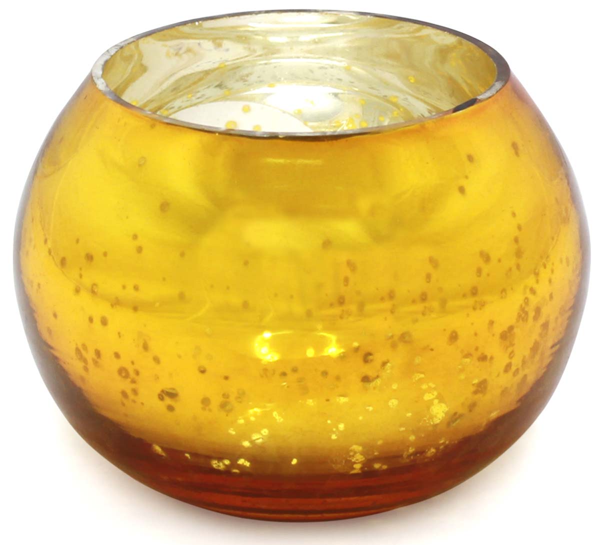  Golden Baubles - Mercury Glass Tea light / Candle Holder - Handmade Votive Candle Holder - Table Top Essentials / Home Decor & Housewarming Gifts  - Buy in Bulk Wholesale