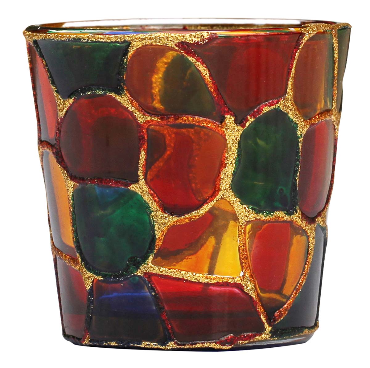 Mosaic Glass Handmade Tea-Light Candle Holder - Colorful Table Top Essentials Home / Party Decorations Accessories - Buy in Bulk Wholesale