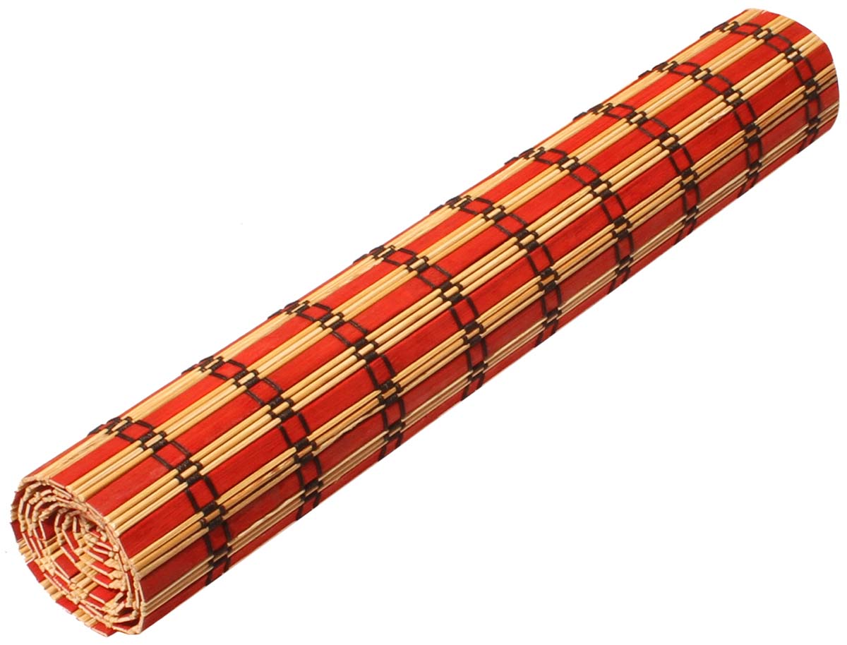 Window Blind – Red & Beige – Hand-Woven Dry Stalks of Bamboo & Thread – Eco-Friendly – Home / Office Décor - Buy in Bulk Wholesale
