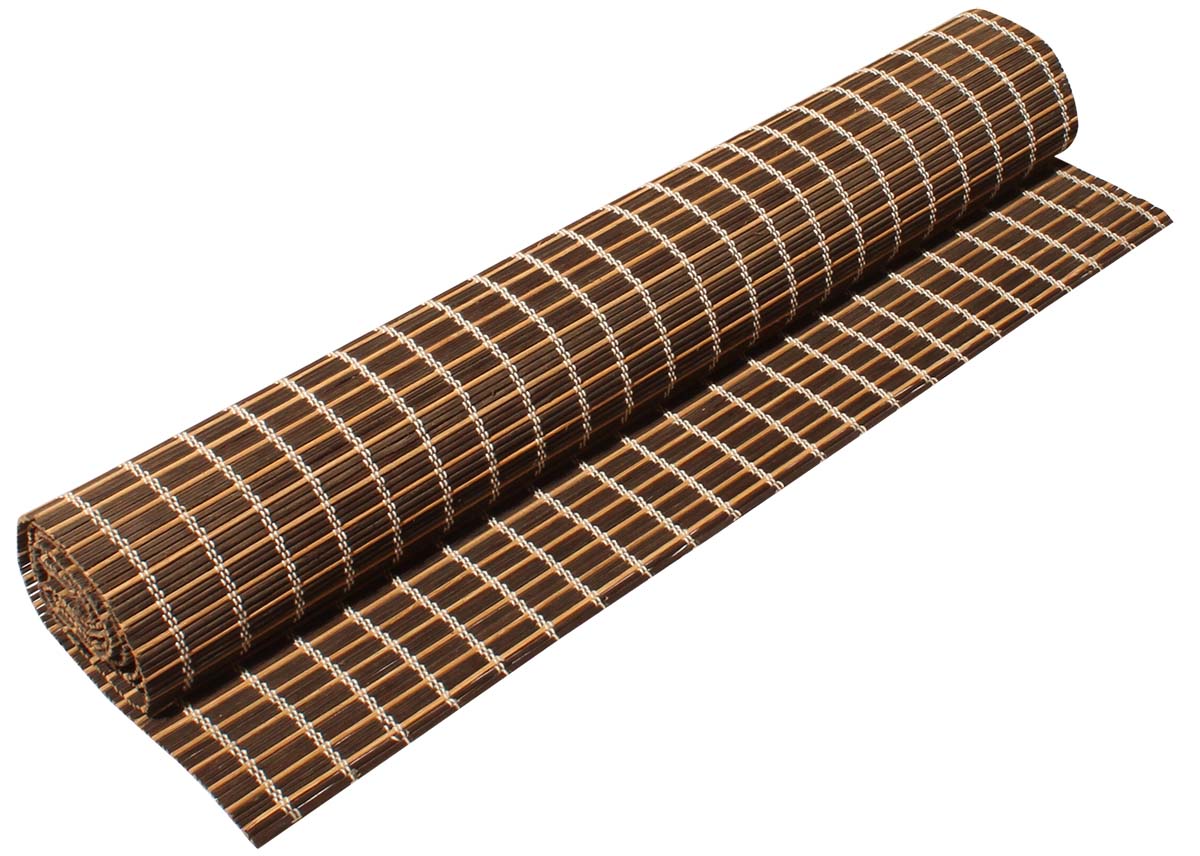 Hand-Woven Window Blind – Dark & Light Brown Sticks of Bamboo – White Thread – Eco-Friendly – Home / Office Décor - Buy in Bulk Wholesale