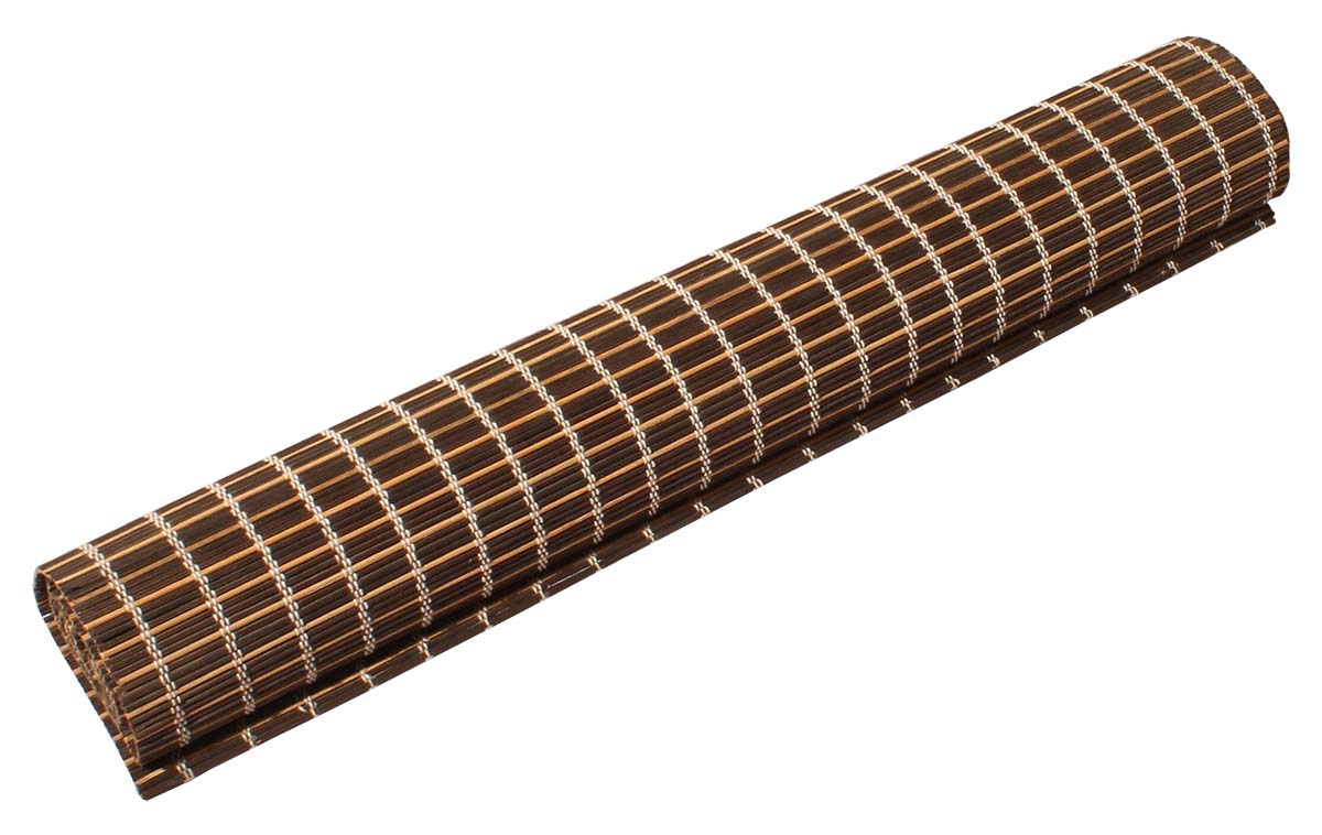 Hand-Woven Window Blind – Dark & Light Brown Sticks of Bamboo – White Thread – Eco-Friendly – Home / Office Décor - Buy in Bulk Wholesale