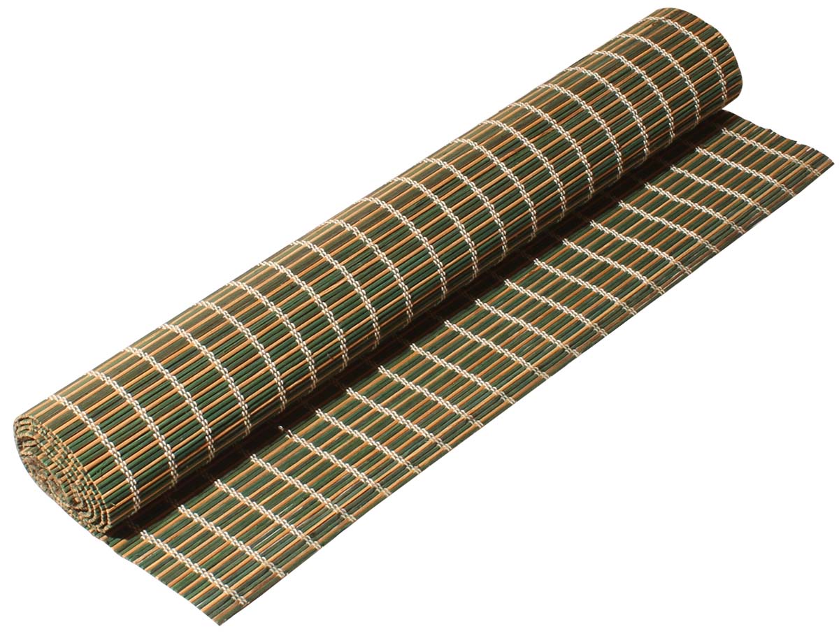 Hand-Woven Window Blind – Green & Beige Sticks of Bamboo – White Thread – Eco-Friendly – Home / Office Décor - Buy in Bulk Wholesale
