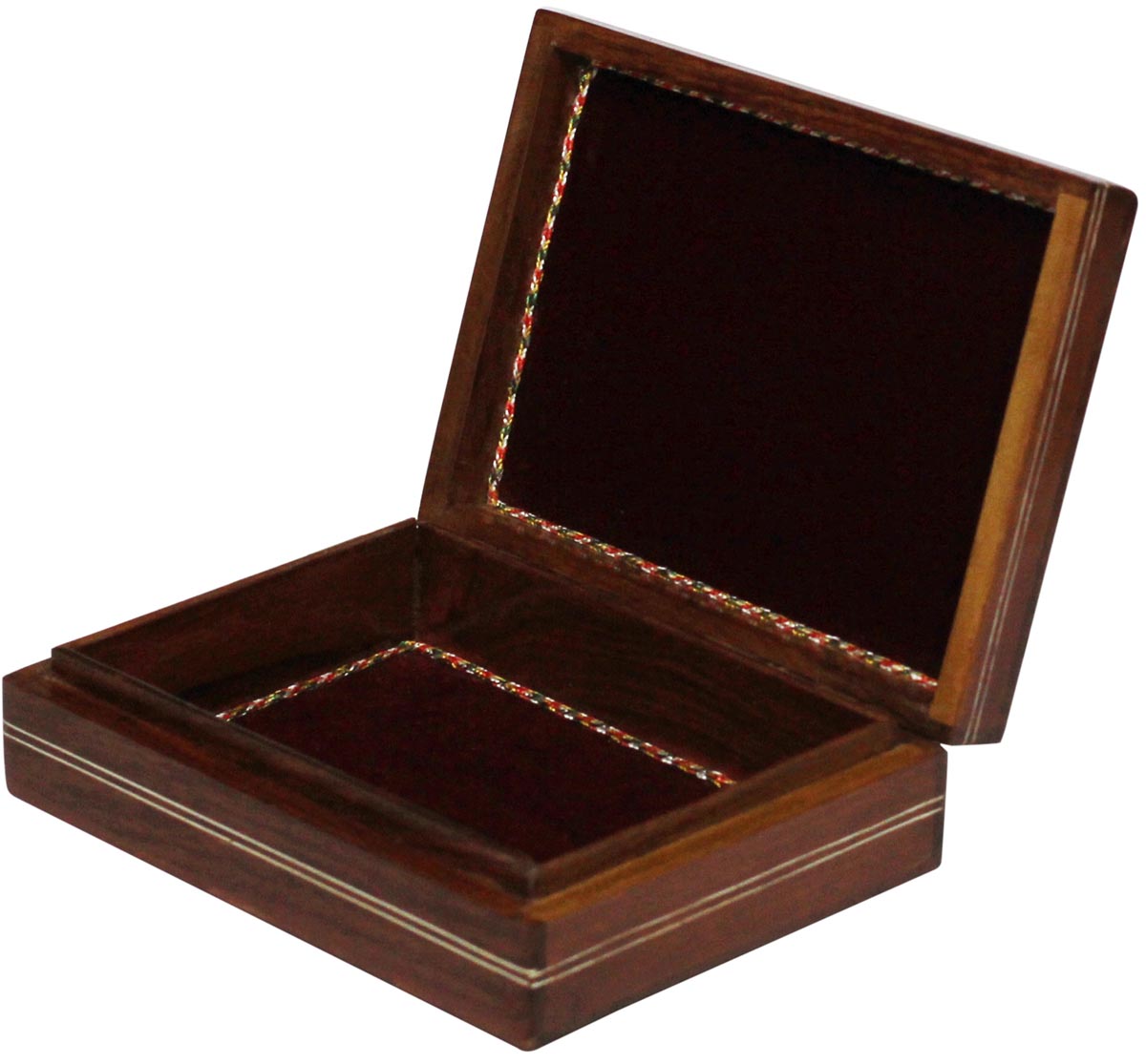 Wholesale 8x6” Rectangular Shaped Wooden Jewelry Box - Bulk Buy Jewelry Box/Trinket Box with King & Queen Motif in Acrylic Inlay Art - Jewelry Accessories from India