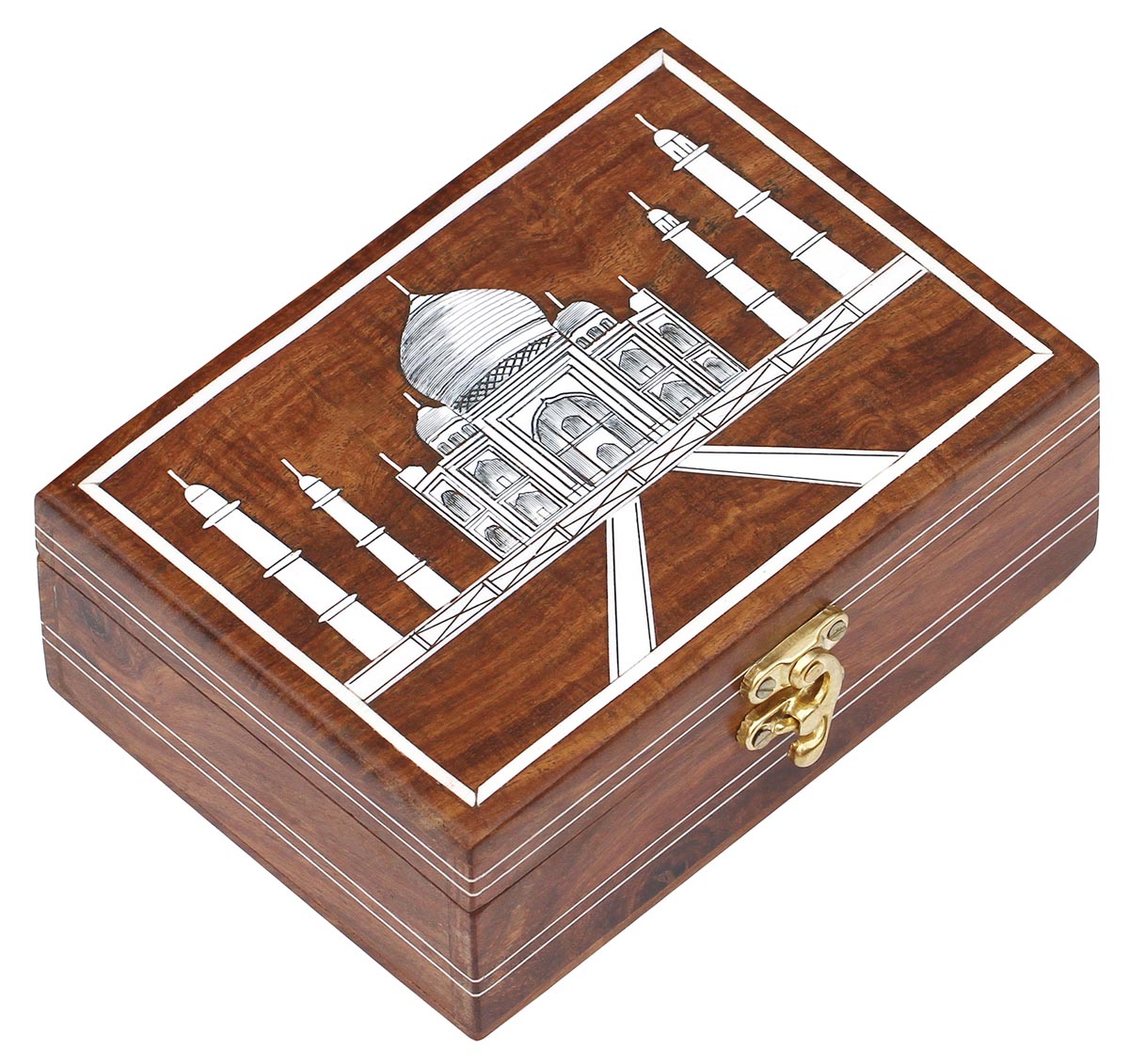 Wholesale Wooden Taj Mahal Jewelry Box - Bulk Buy Handmade 8” Jewelry Box/Trinket Box/Decorative Box/Keepsake Box - Romantic Gifts - Jewelry Accessory