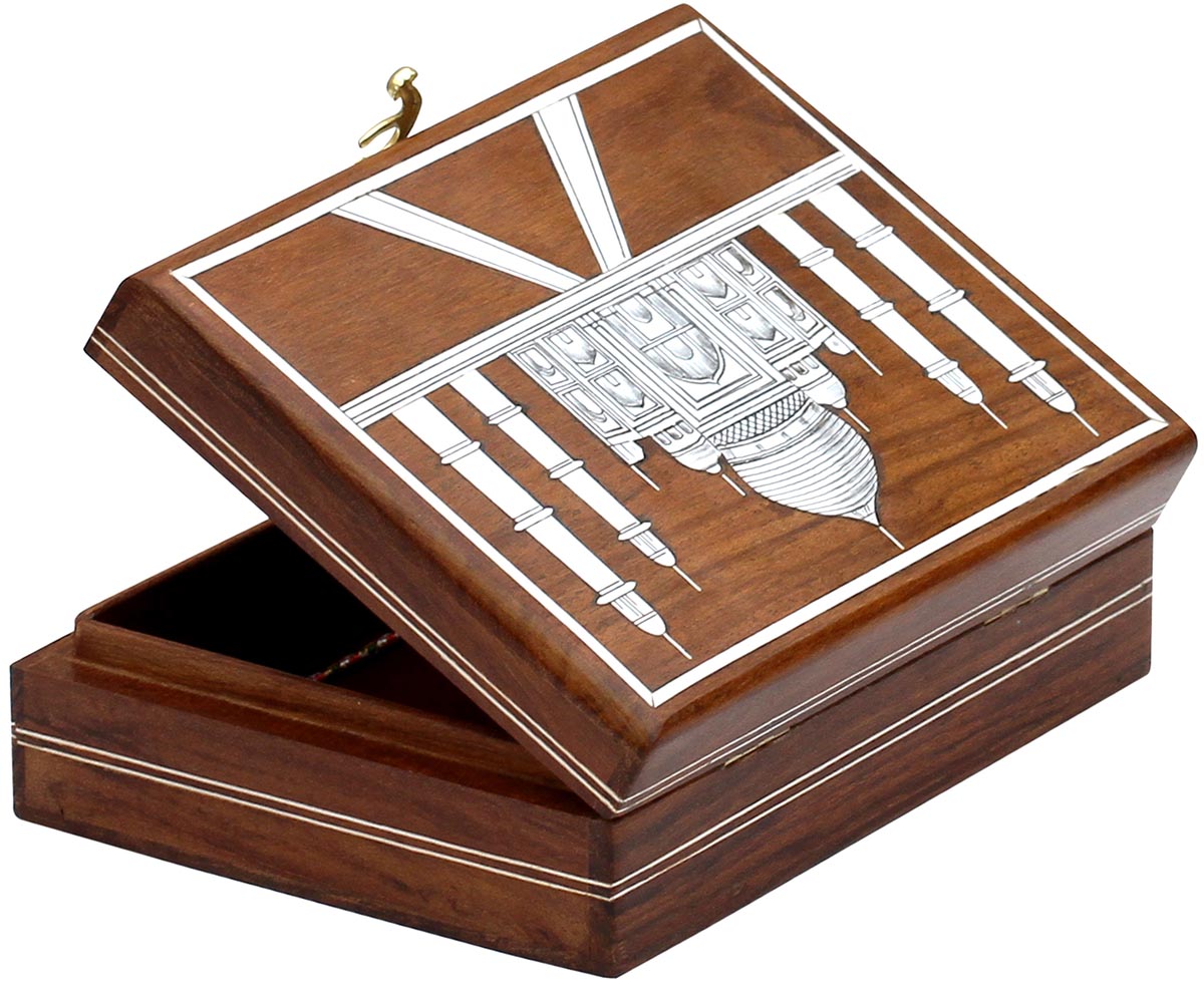 Wholesale Wooden Taj Mahal Jewelry Box - Bulk Buy Handmade 8” Jewelry Box/Trinket Box/Decorative Box/Keepsake Box - Romantic Gifts - Jewelry Accessory