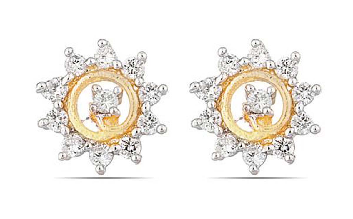 Stud Earrings Set – Star Motif – American Diamonds – Exclusive Ear Jewelry Collection – Fashion Accessories