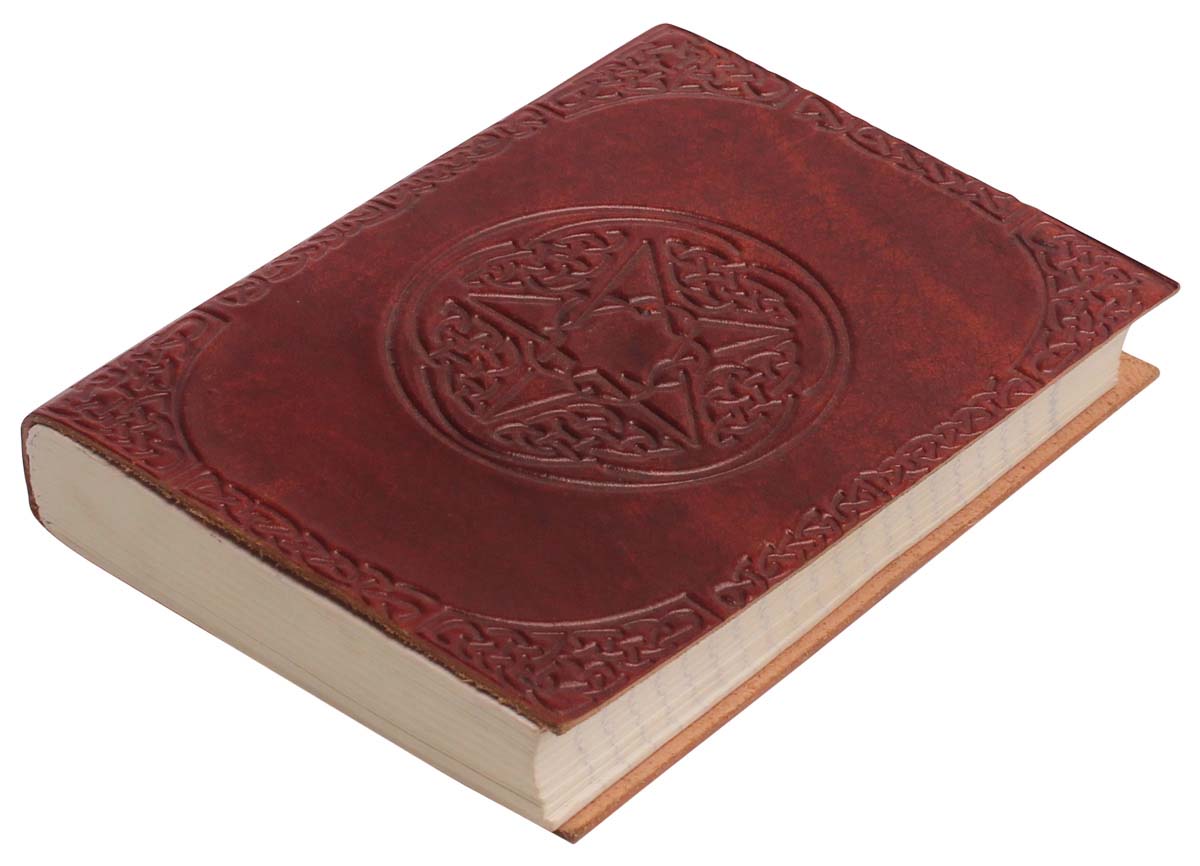 Buy in Bulk Wholesale Tan-Brown Leather Journal with Ethnic-Look Motif Embossing - Handcrafted 7” Diary with Handmade Papers - Rustic-Look Sketchbooks/Gifts from India