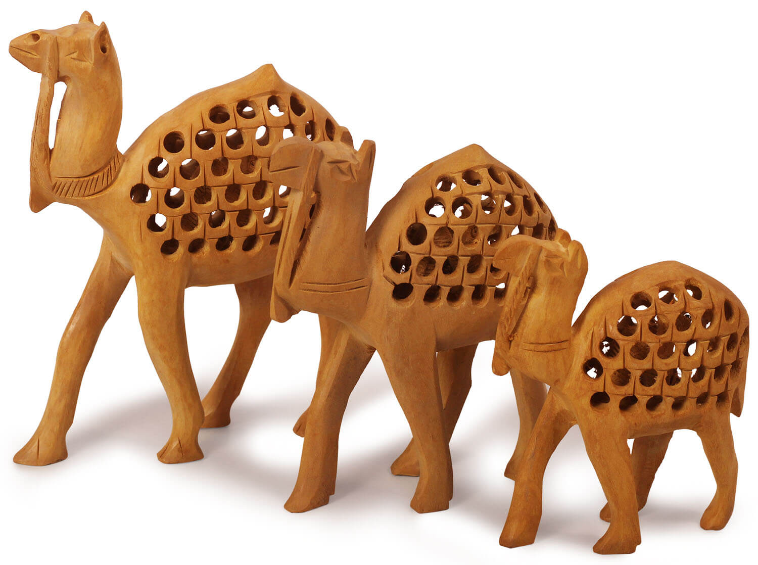 ArtistryBazaar Handmade 1.5" W X 6" H Wooden handcrafted animal camel figurine for home, office, shelf décor-Showpiece for home, office, living room,shelf décor -Gift for house warming